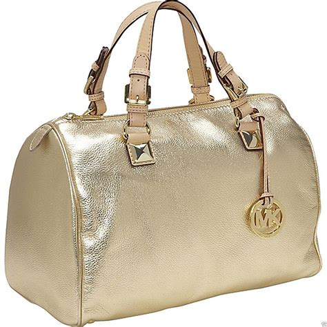 michael kors metallic gold purse